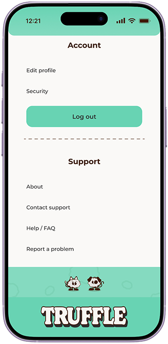 Truffle app screen 14