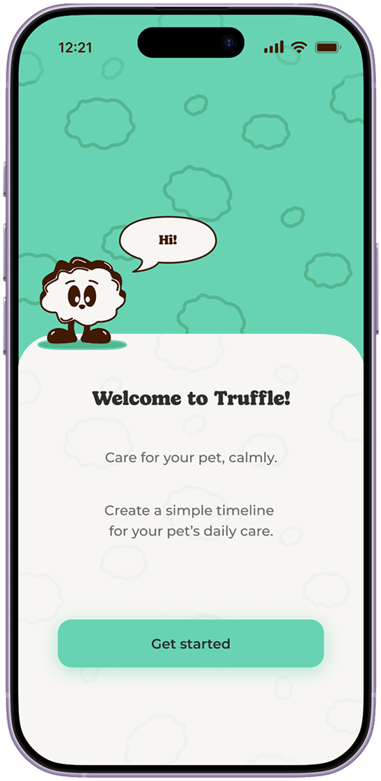 Simple start screen for the Truffle app