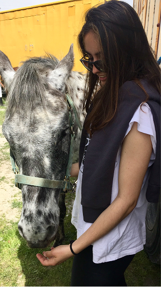 Sara with a horse
