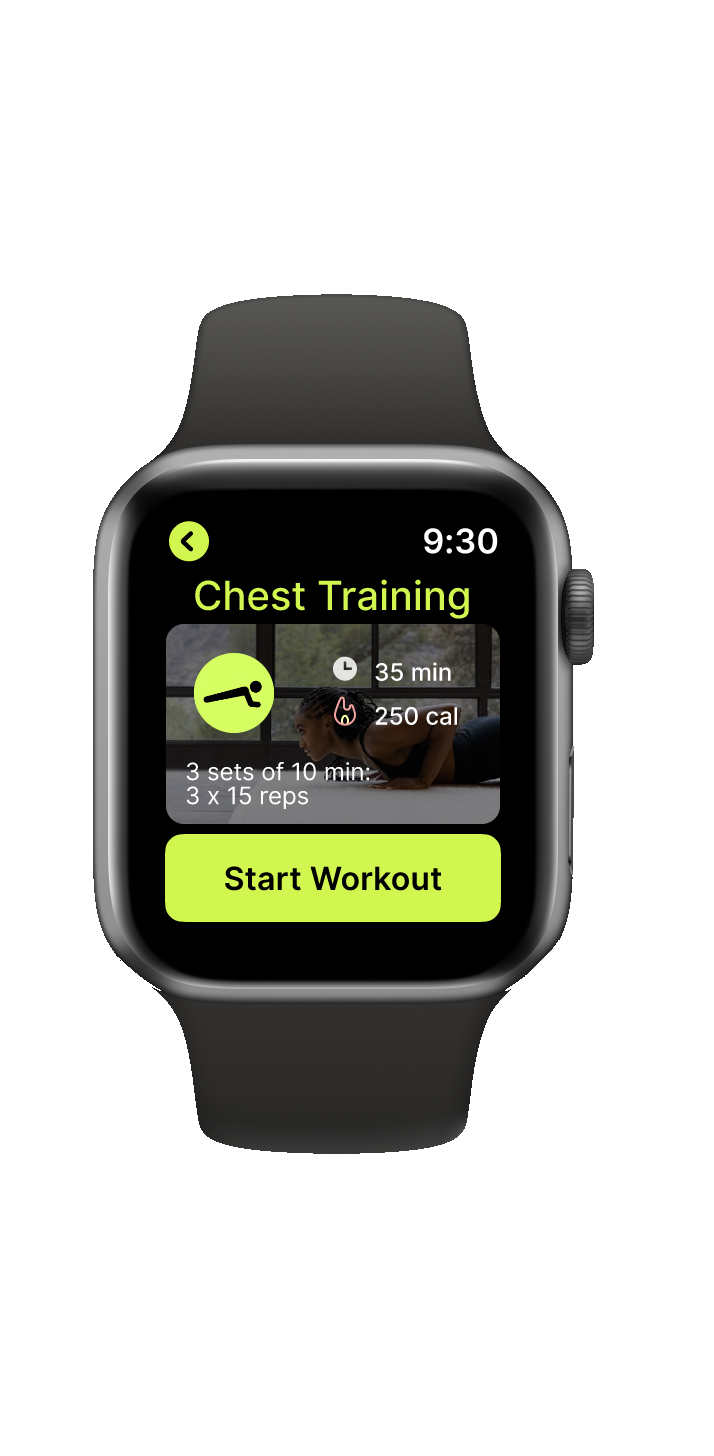 Move It smartwatch app mockup
